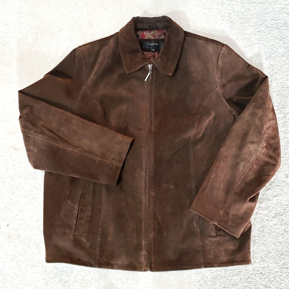 Colebrook Jackets & Blazers - Genuine Leather Suede Vintage Style Jacket Plus 18